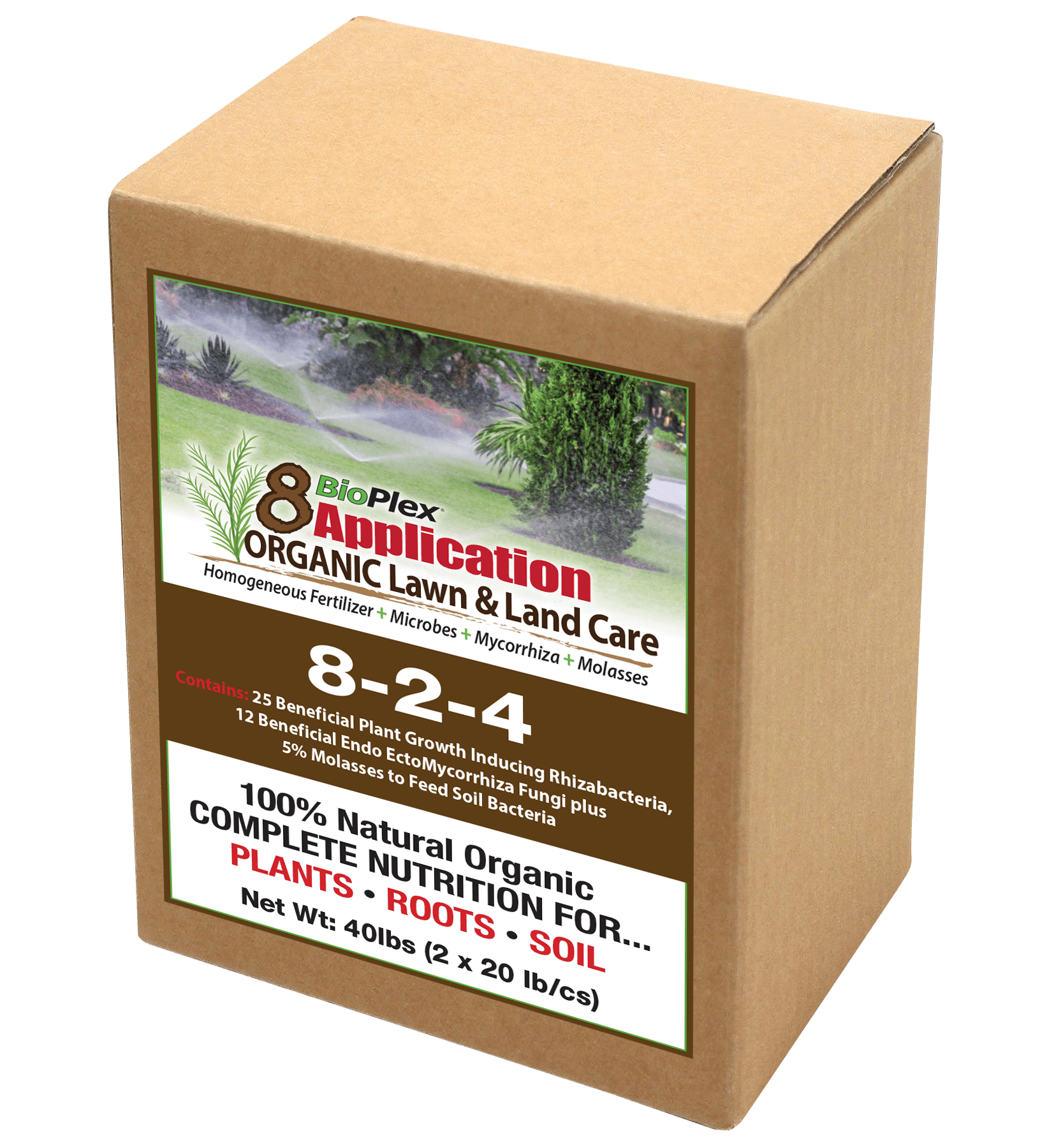 8 Application Organic Lawn & Land Care Fertilizer 8-2-4